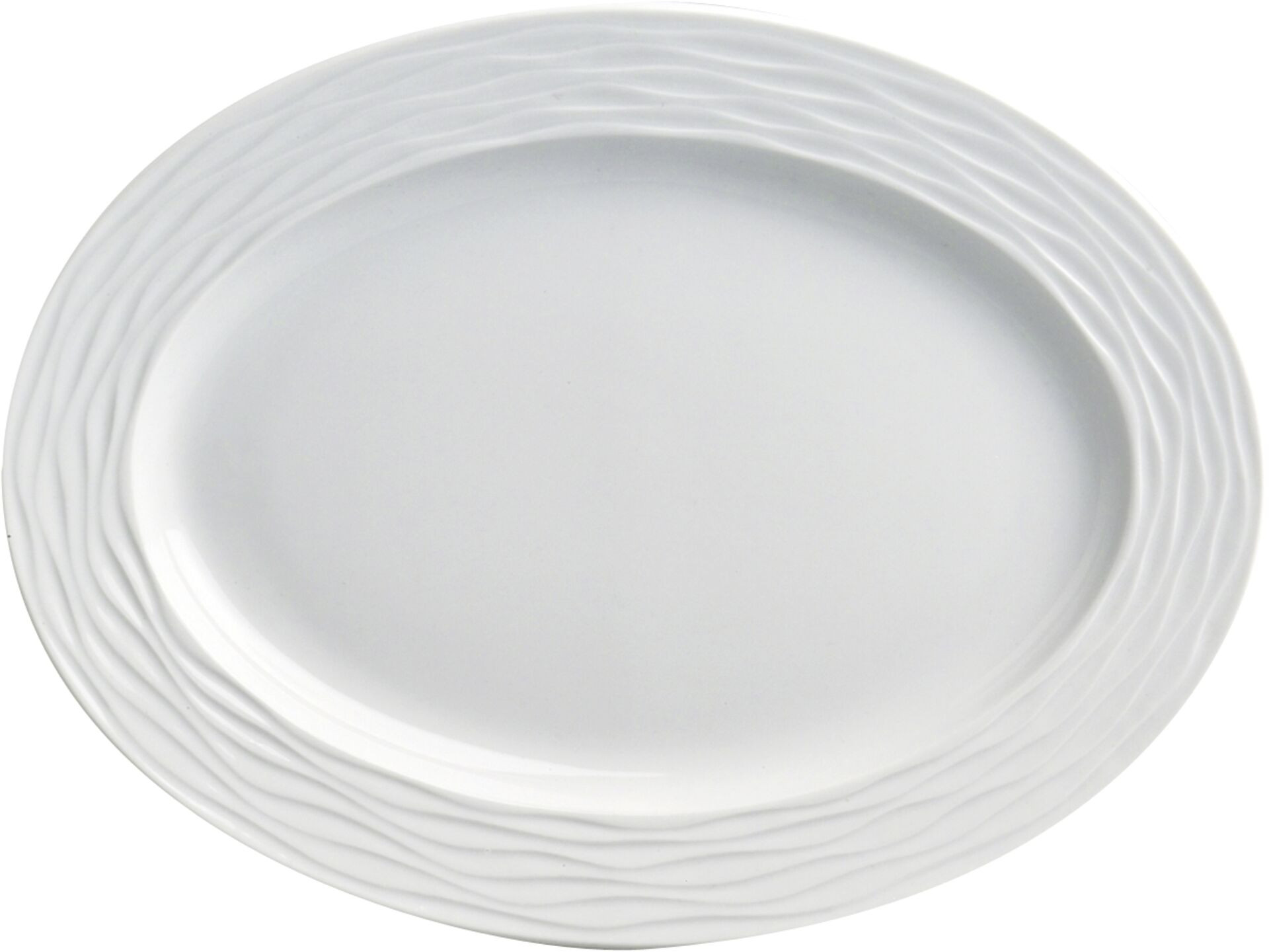 Hotelporzellan "Curved" Platte oval, 28 cm